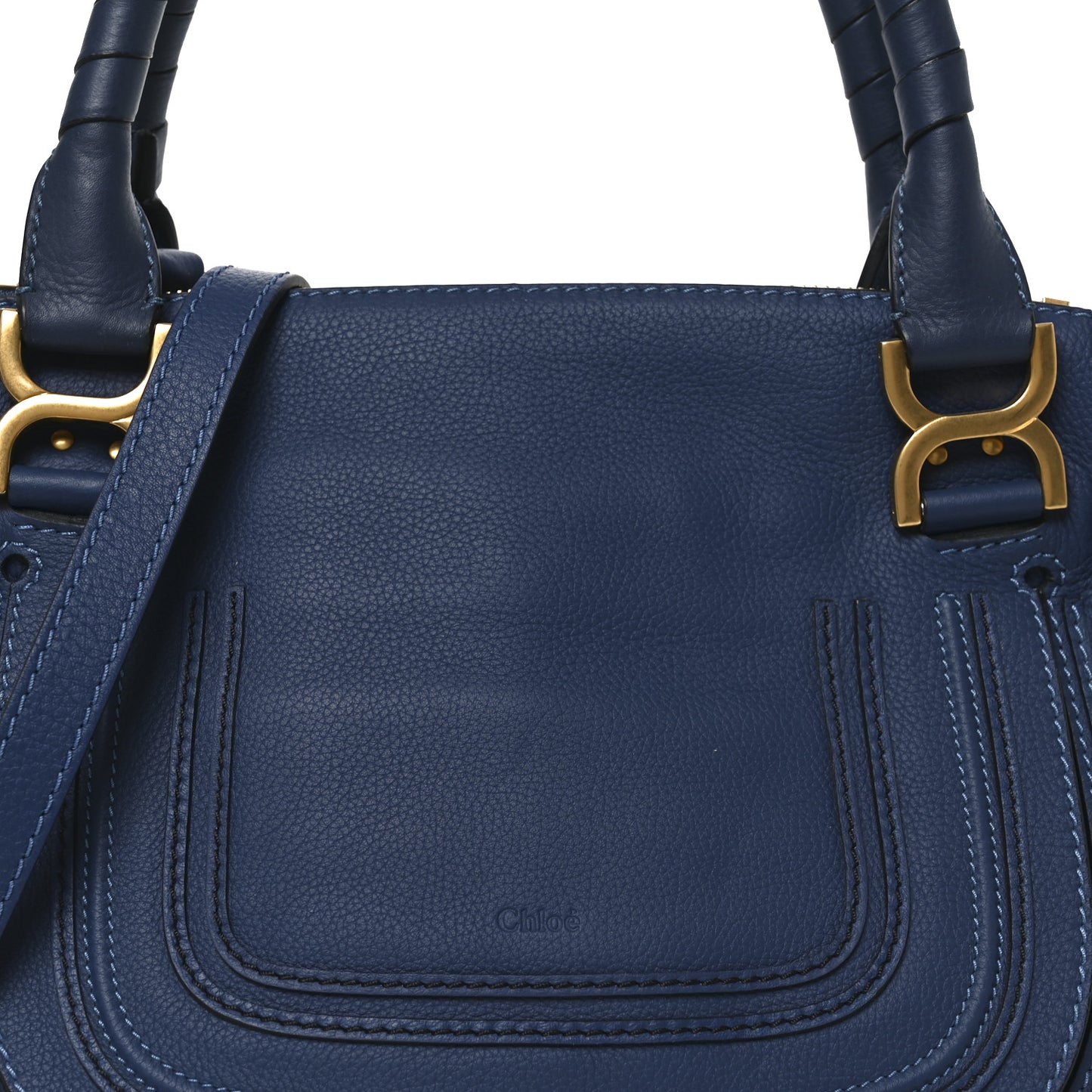 Calfskin Medium Marcie Satchel Scuba Blue