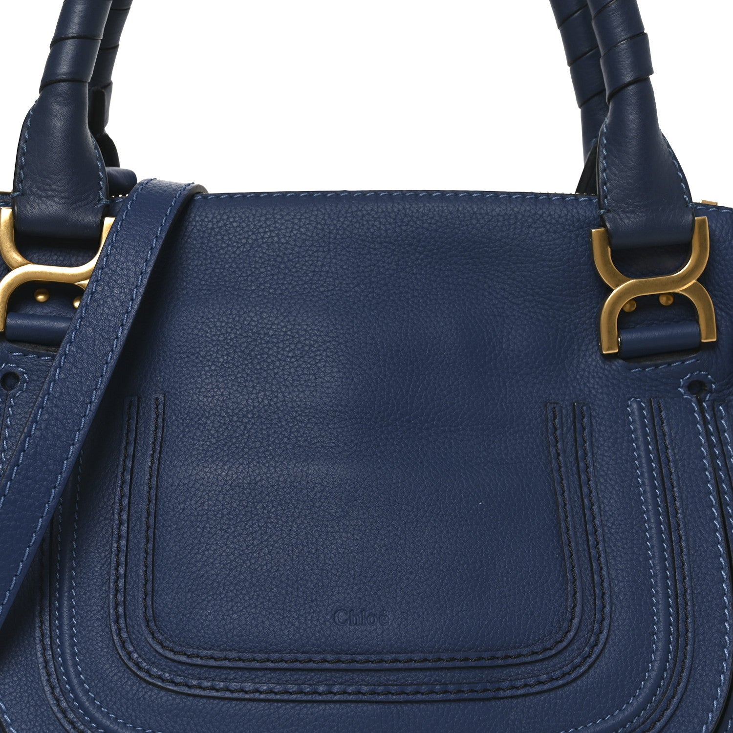 Chloe Calfskin Medium Marcie Satchel Scuba Blue 14 of 19