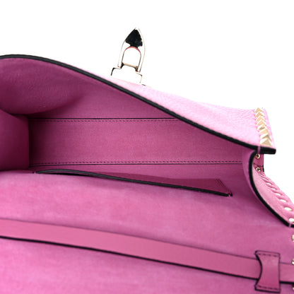 Valentino Garavani Pebbled Calfskin Medium Rockstud Flip Lock Crossbody Bag Dawn Pink 4 of 7