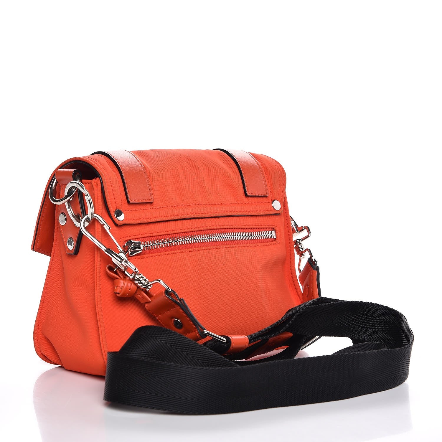 Proenza Schouler Nylon Calfskin PS1 Pouch Messenger Fire Red 3 of 7