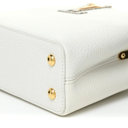 Louis Vuitton Taurillon Ayers Capucines Mini White Snow White 9 of 10