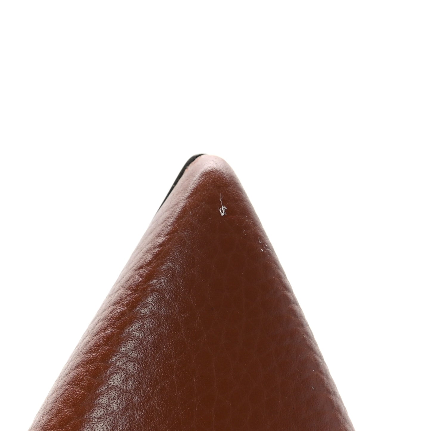 Pebbled Calfskin Rockstud Ballerina Flats 38 Bright Cognac