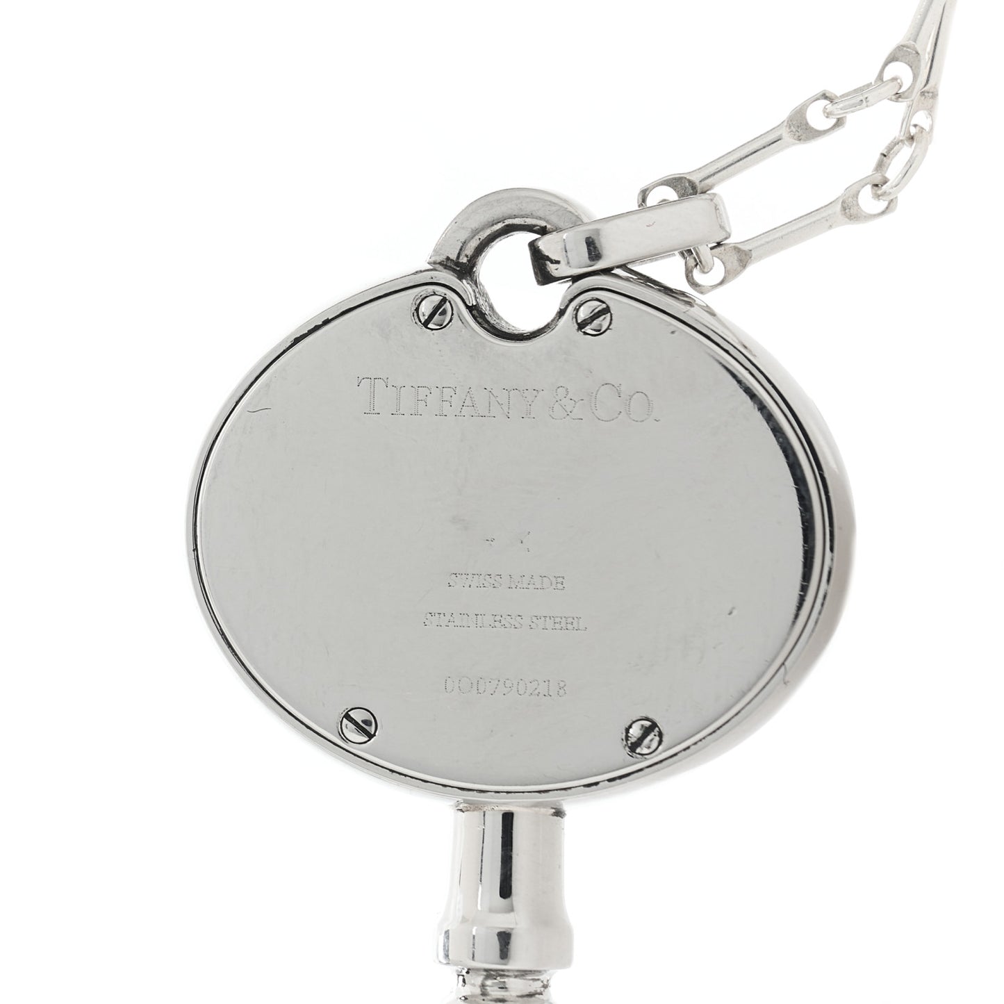 Stainless Steel Key Pendant Necklace Watch