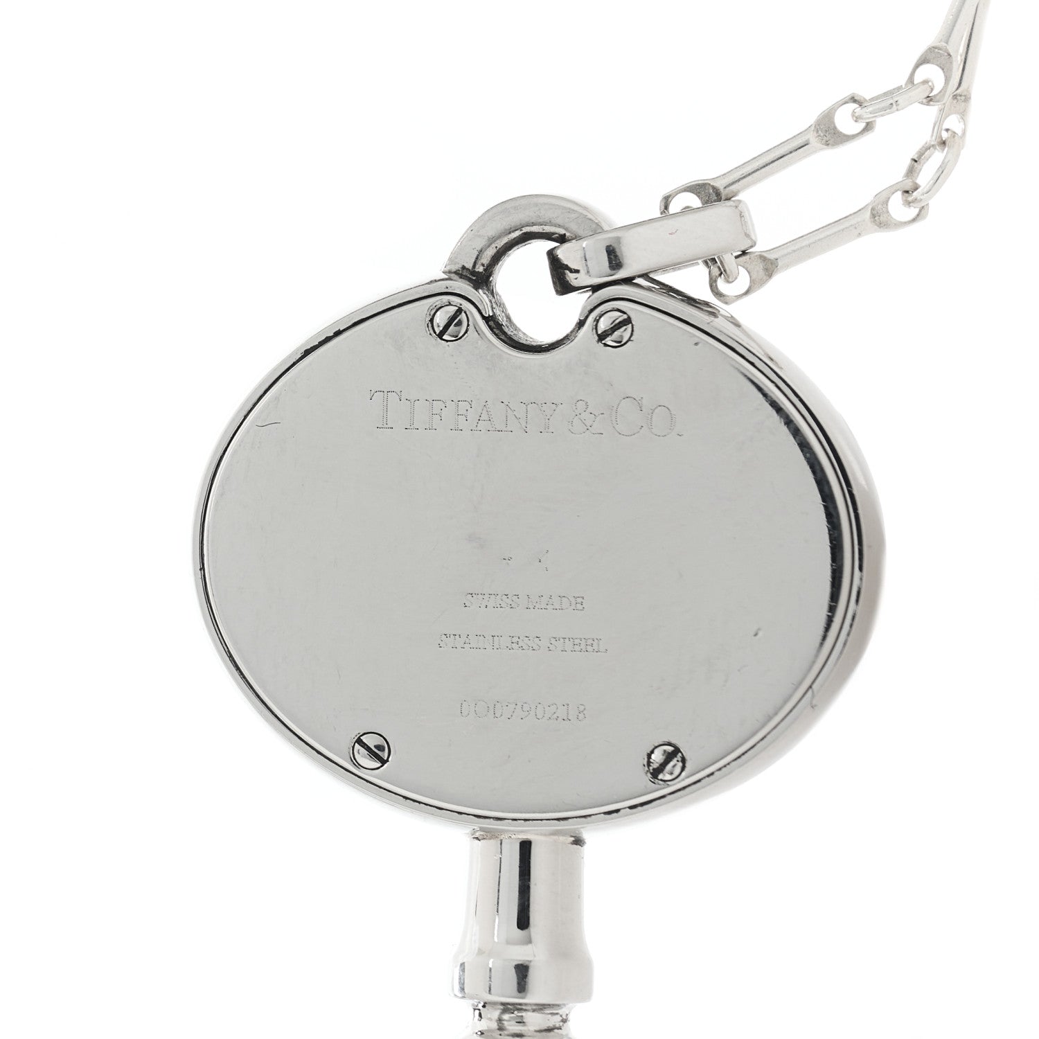 Tiffany Stainless Steel Key Pendant Necklace Watch 4 of 7