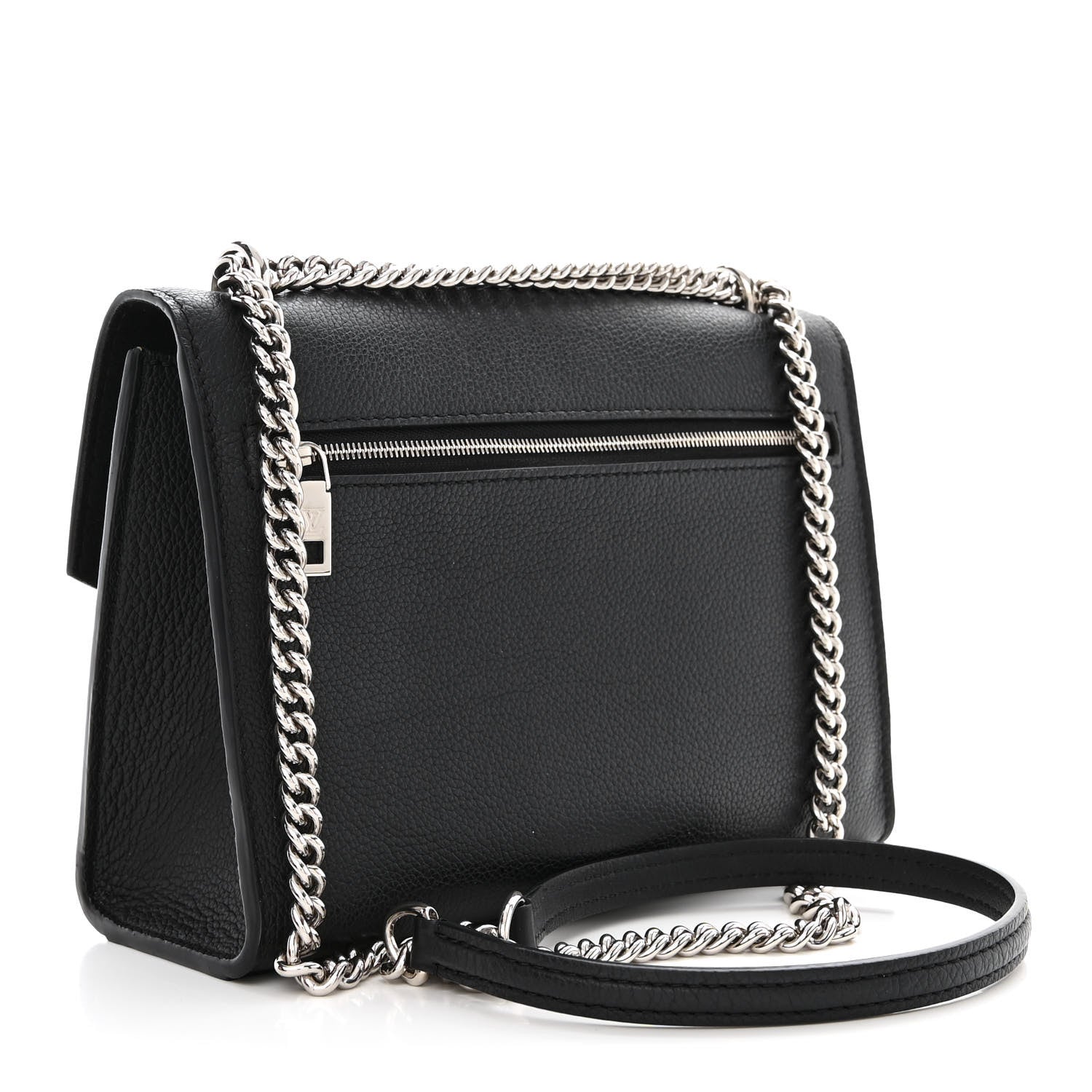 Louis Vuitton Soft Calfskin My Lockme Chain Bag BB Black 3 of 9