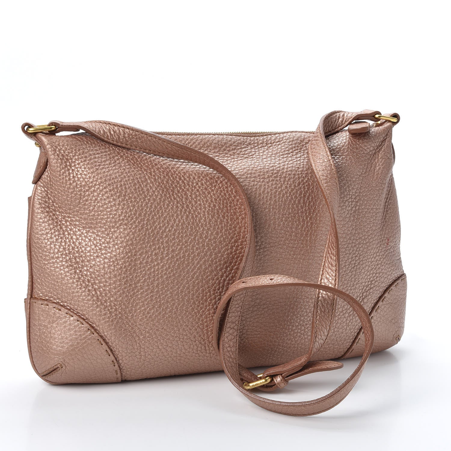 Fendi Cuoio Romano Selleria Crossbody Bois de Rose 3 of 11
