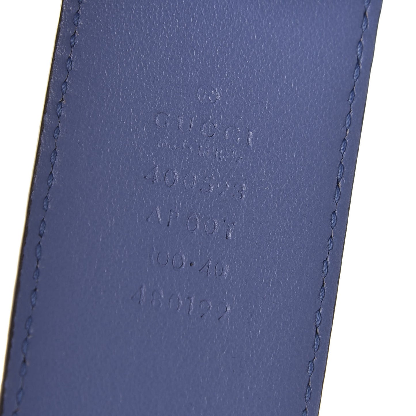 Calfskin Double G 40mm Belt 100 40 Clear Sky Blue