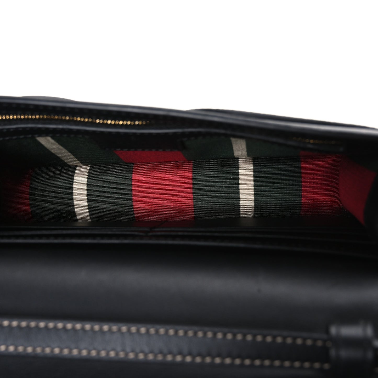 GG Emblem Monogram Wallet With Strap Beige Ebony Black