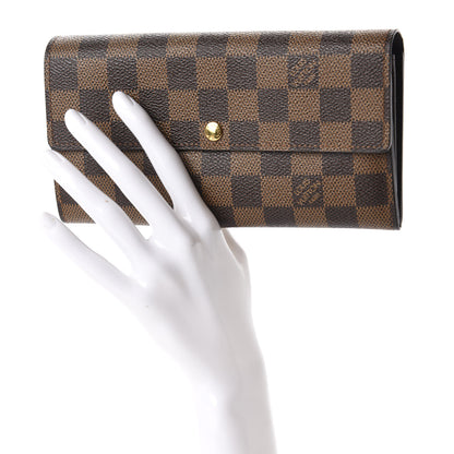 Louis Vuitton Damier Ebene Sarah Wallet 2 of 8