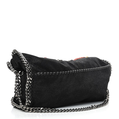 Stella McCartney Embellished Shaggy Deer Small Falabella Fold Over Tote Black 2 of 7