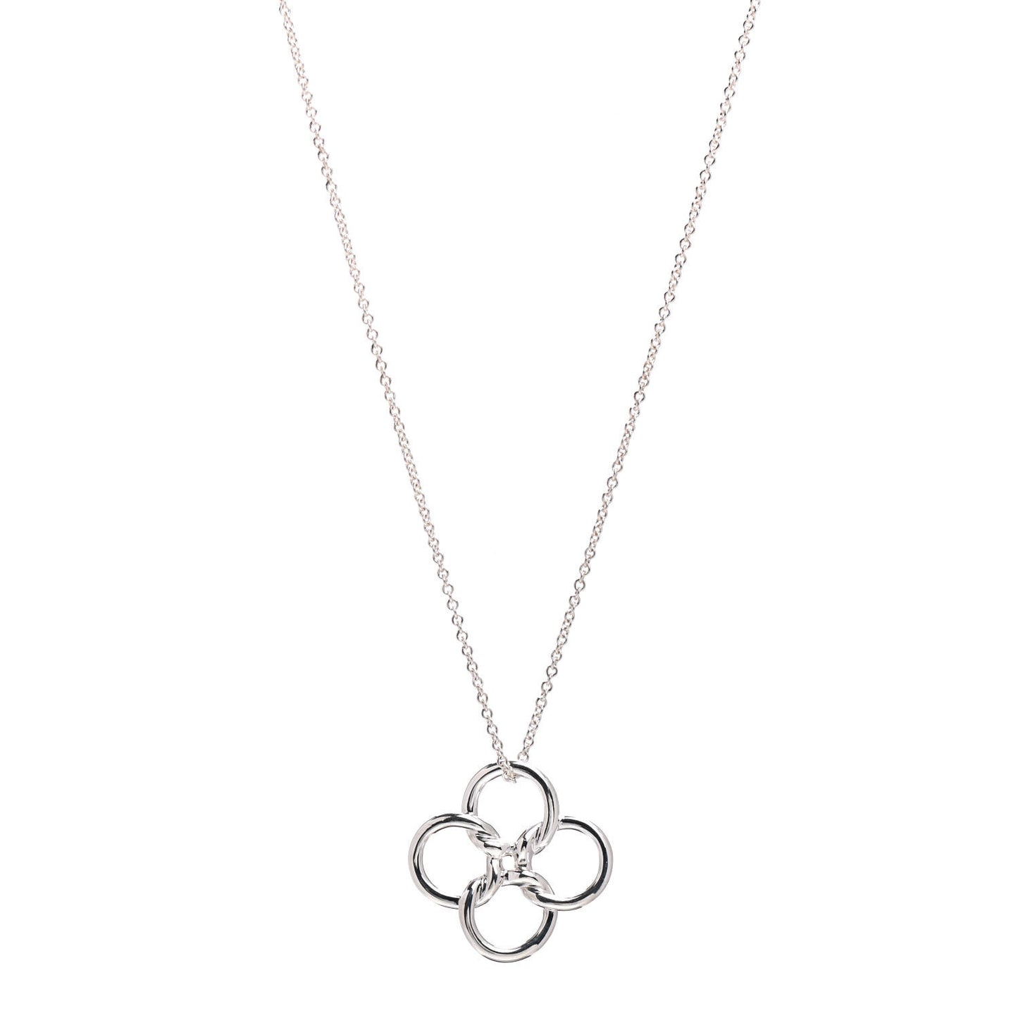 Sterling Silver Elsa Peretti Quadrifoglio Pendant Necklace