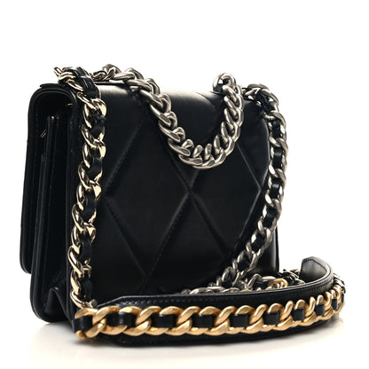 Chanel Lambskin Quilted Chanel 19 Wallet On Chain WOC Black 3 of 12