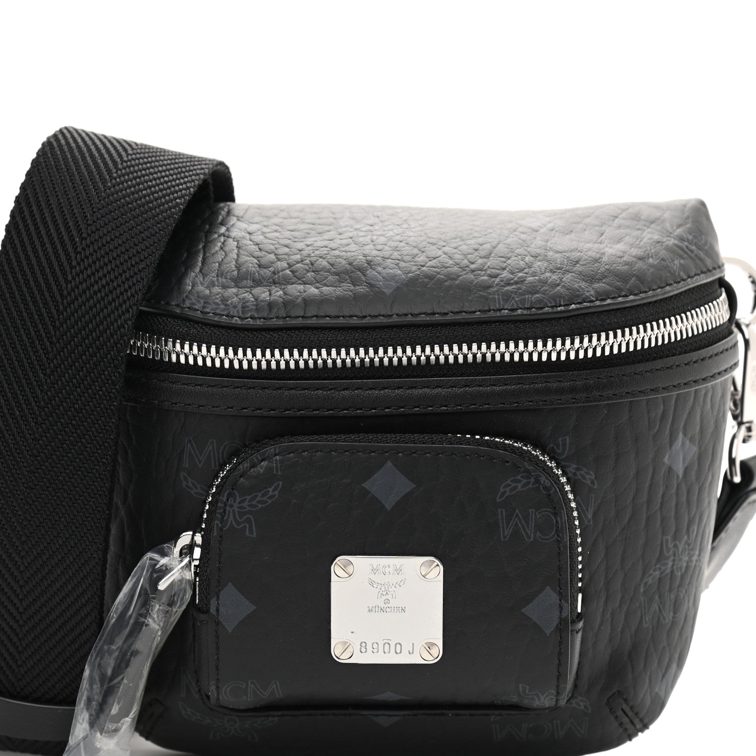 MCM Visetos X-Mini Aren Crossbody Bag Black 8 of 10