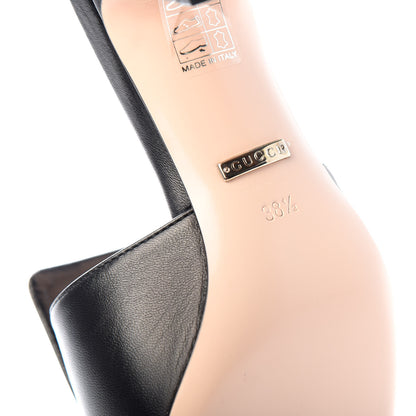 Gucci Malaga Kid Crystal Square G Madelyn Mules 38.5 Black 9 of 11