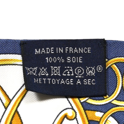 Hermes Silk Lift Profile Twilly Marine Black Gold 4 of 5