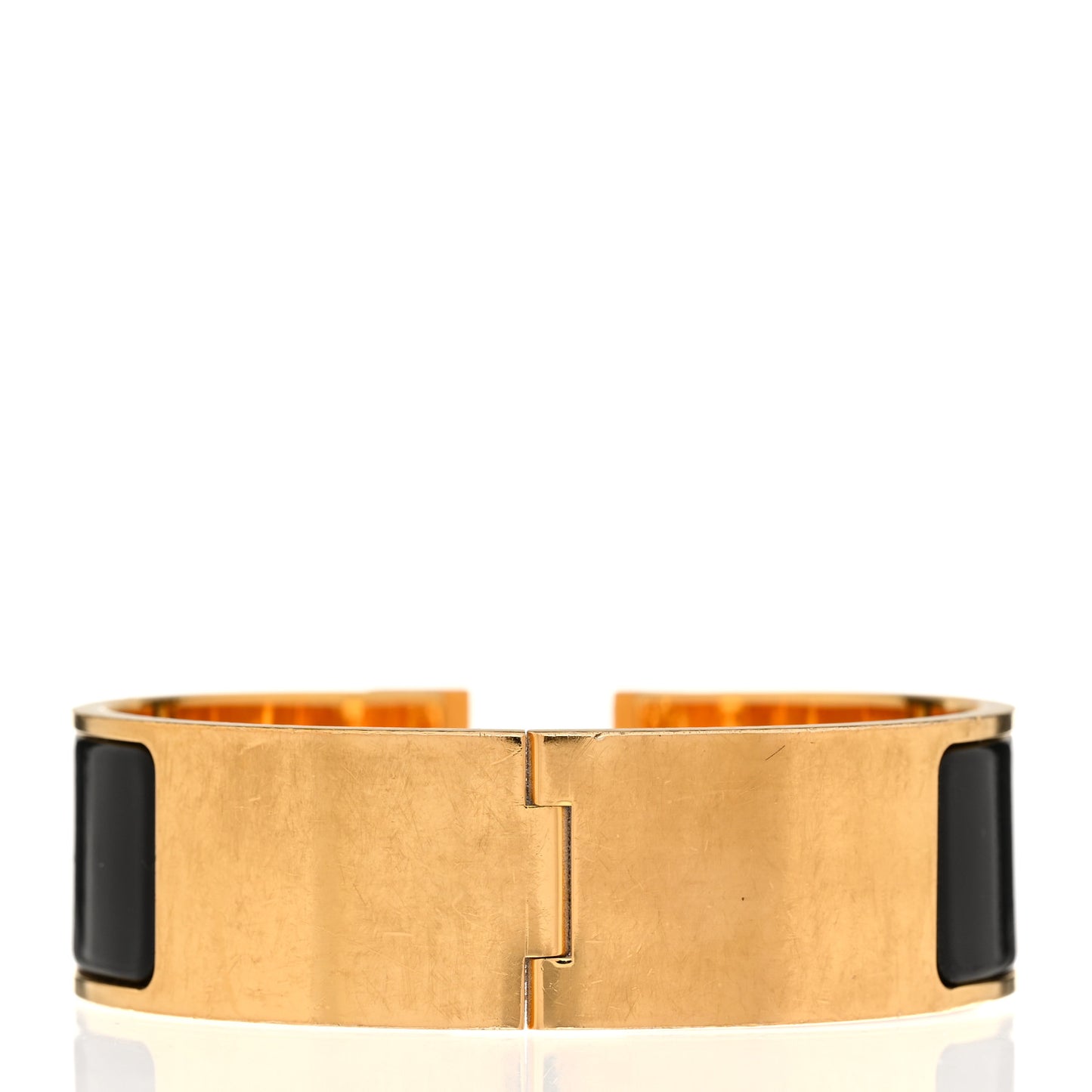 Enamel Wide Clic Clac H Bracelet GM Black