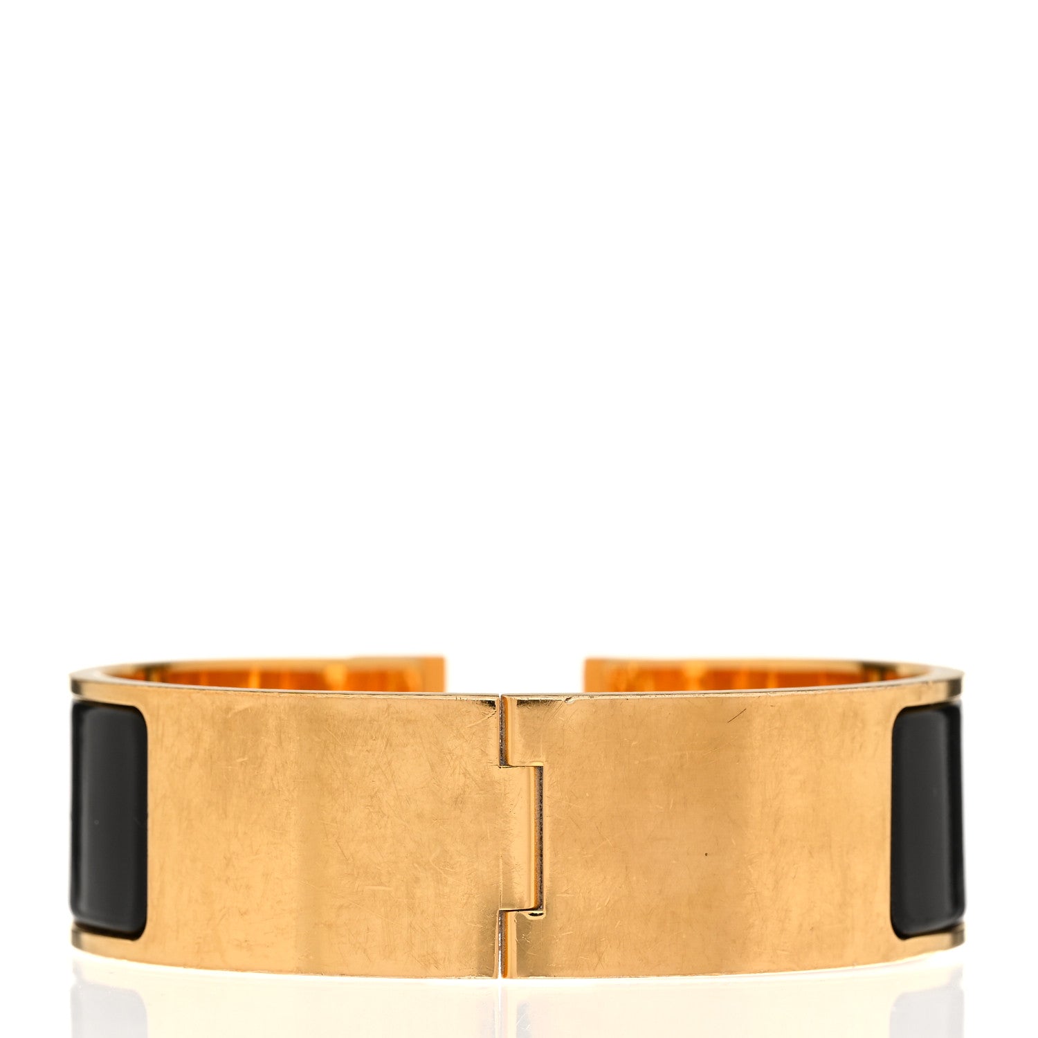 Hermes Enamel Wide Clic Clac H Bracelet GM Black 3 of 4