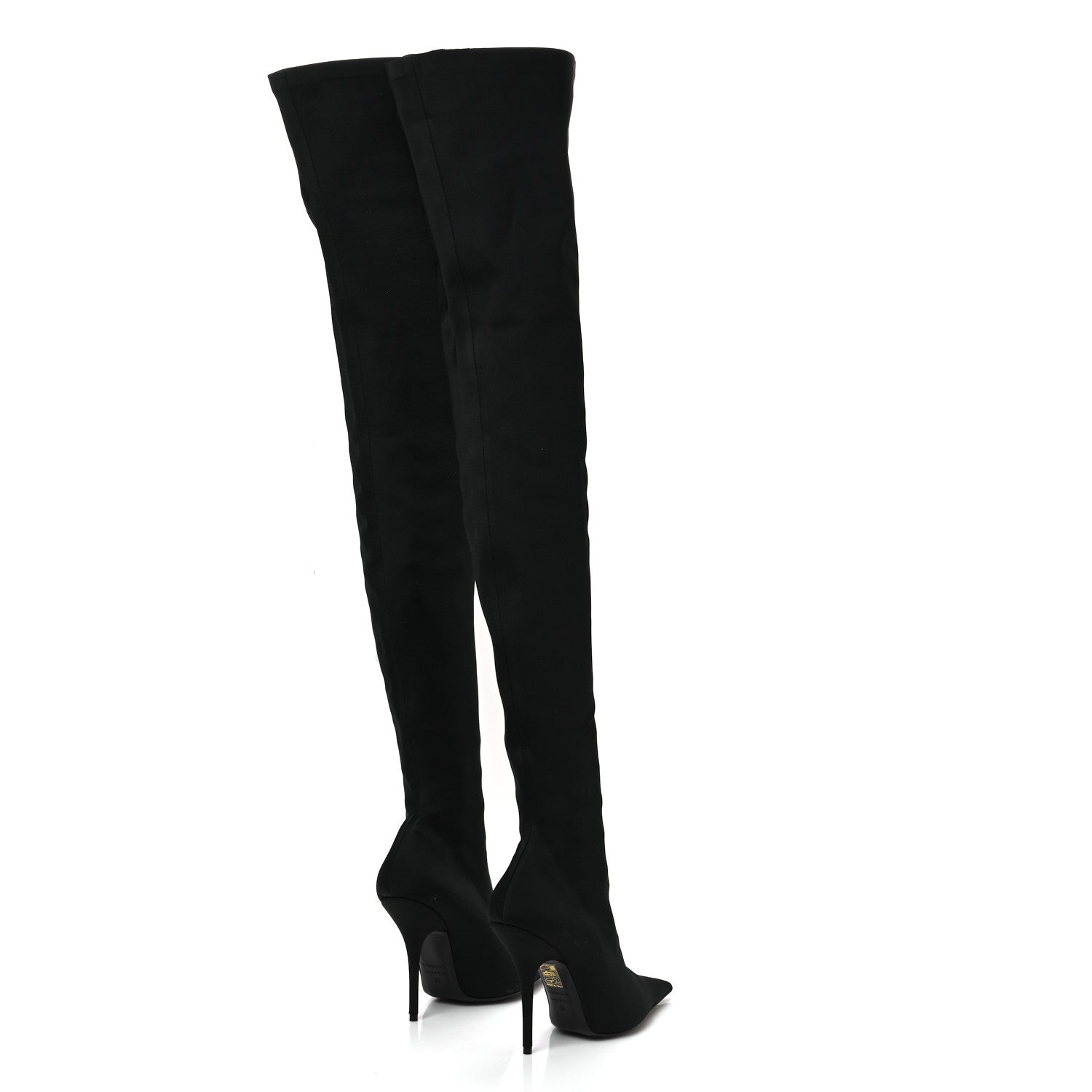 Balenciaga Spandex Pointed Toe Knife 110MM Thigh High Boots 39 Black 4 of 8