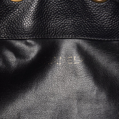 Chanel Caviar CC Drawstring Shoulder Bag Black 9 of 13