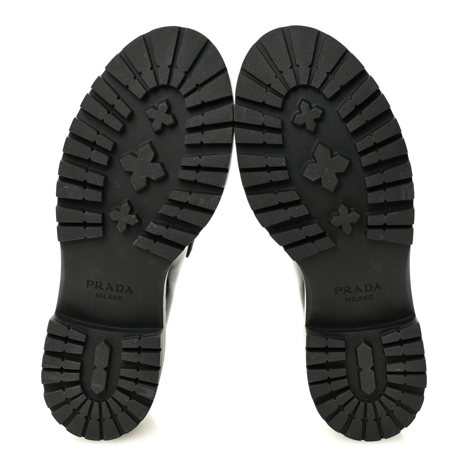 Prada Spazzolato Metal Triangle Logo 50mm Loafers 39 Black 1812413