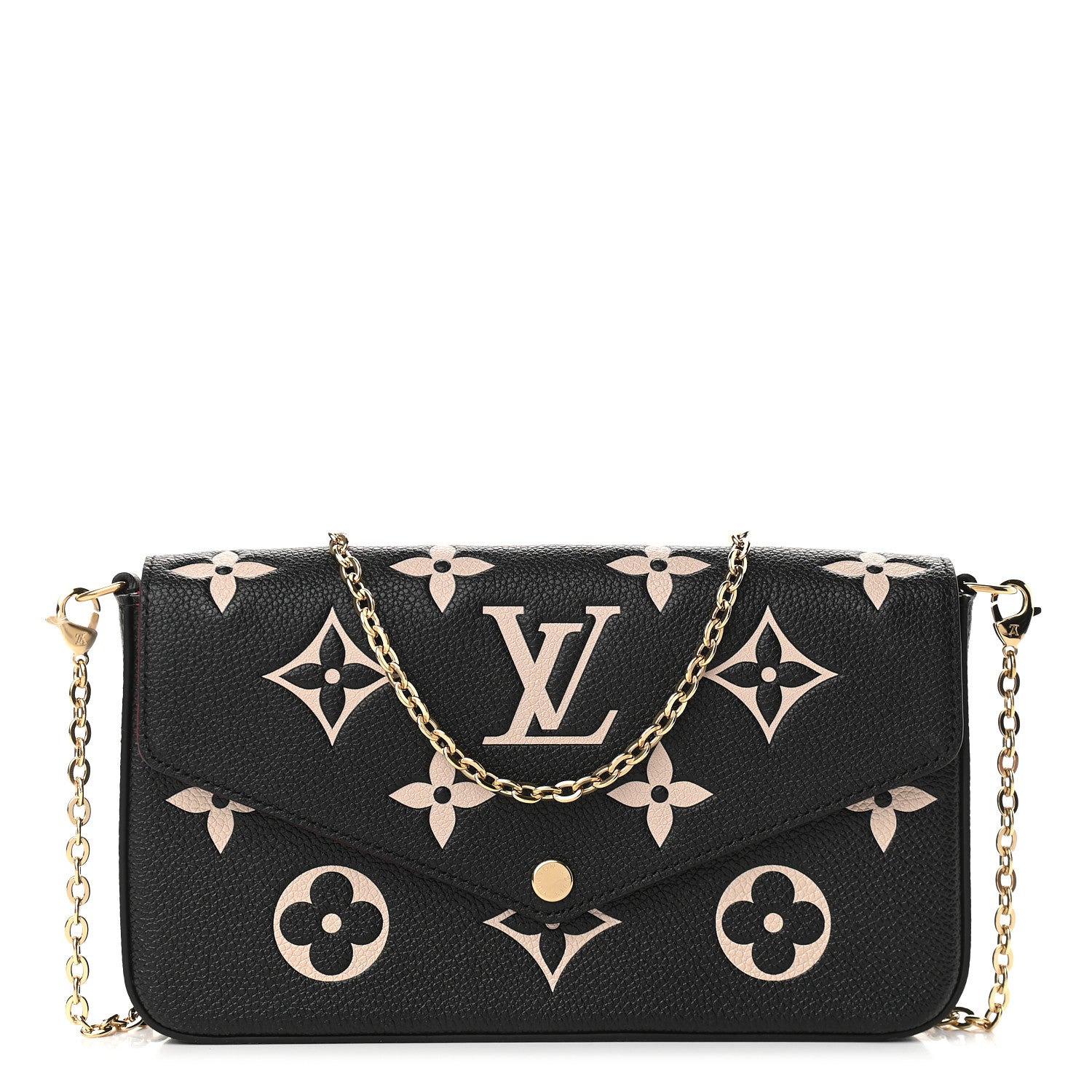 Louis Vuitton Empreinte Monogram Giant Felicie Pochette Black Beige 1 of 9