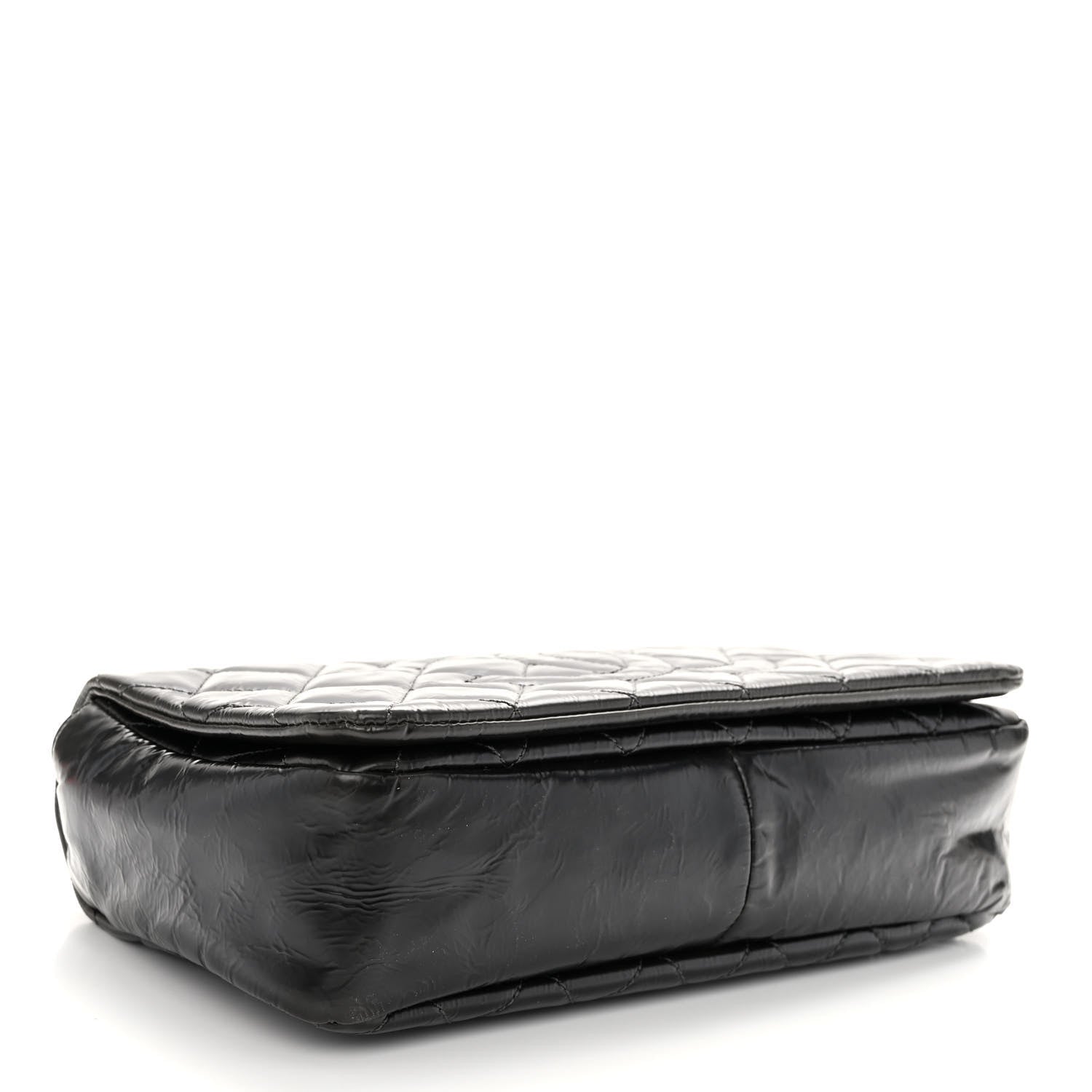 Chanel Glazed Calfskin Quilted CC Single Flap Black 4 of 10