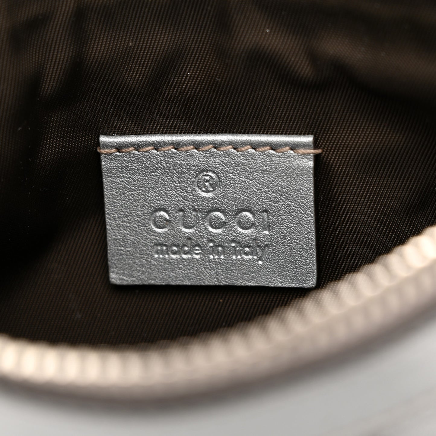 Metallic Guccissima Small Crossbody Bag Silver