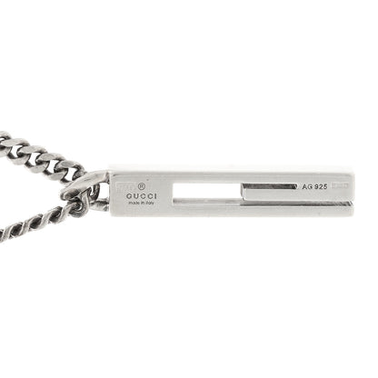 Gucci Darkened Sterling Silver G Bar Pendant Necklace 5 of 5