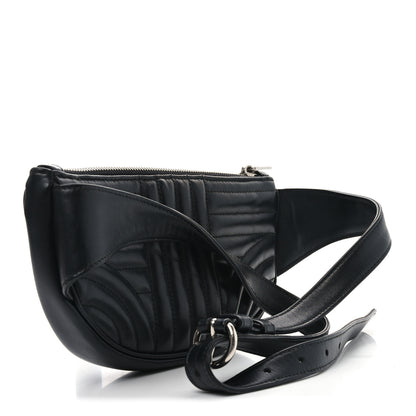 Prada Soft Calfskin Impunture Diagramme Belt Bag Black 3 of 10