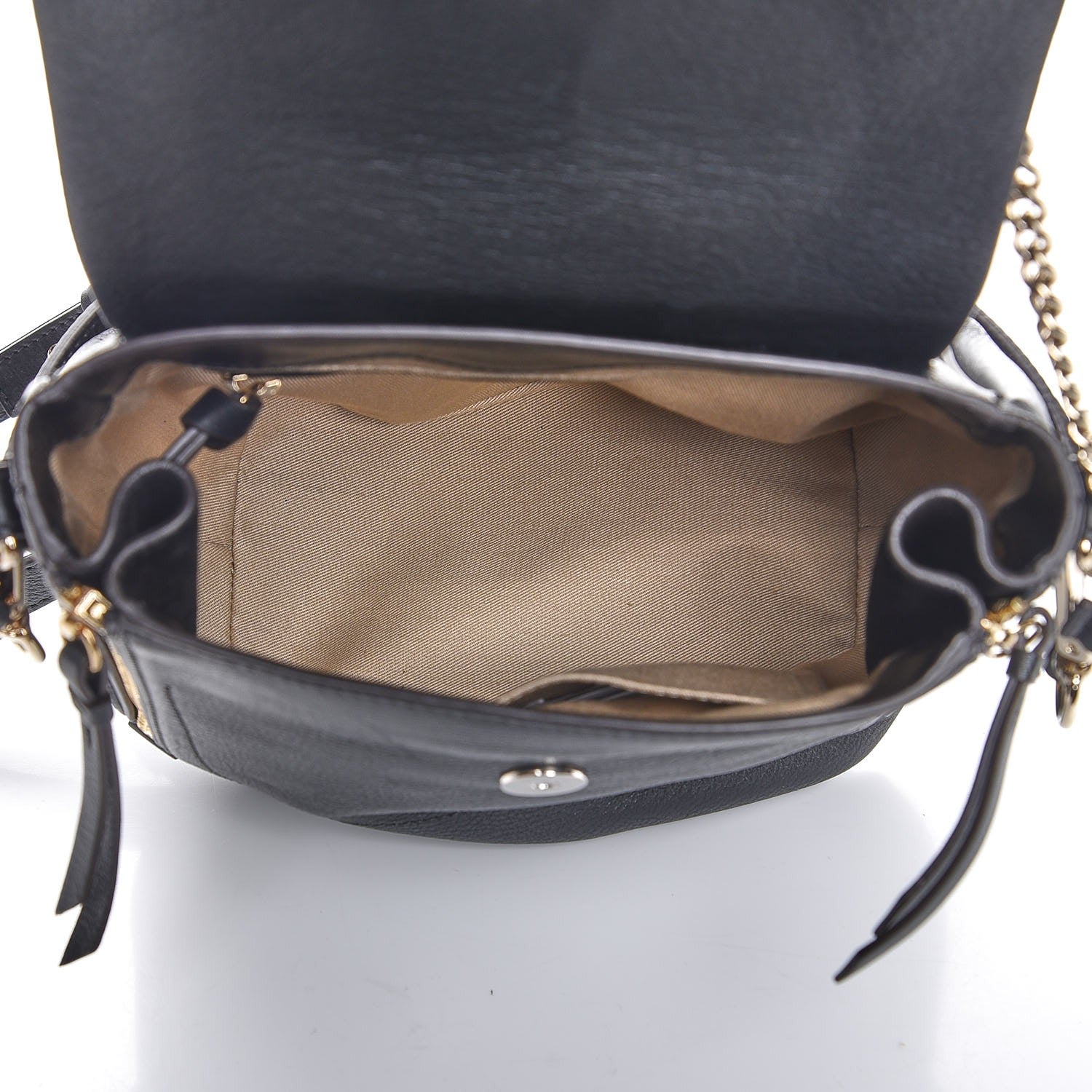 Chloe Suede Calfskin Small Faye Backpack Black 5 of 7