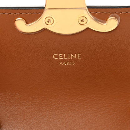 Celine Triomphe Canvas Calfskin Mini Claude Tan 6 of 13
