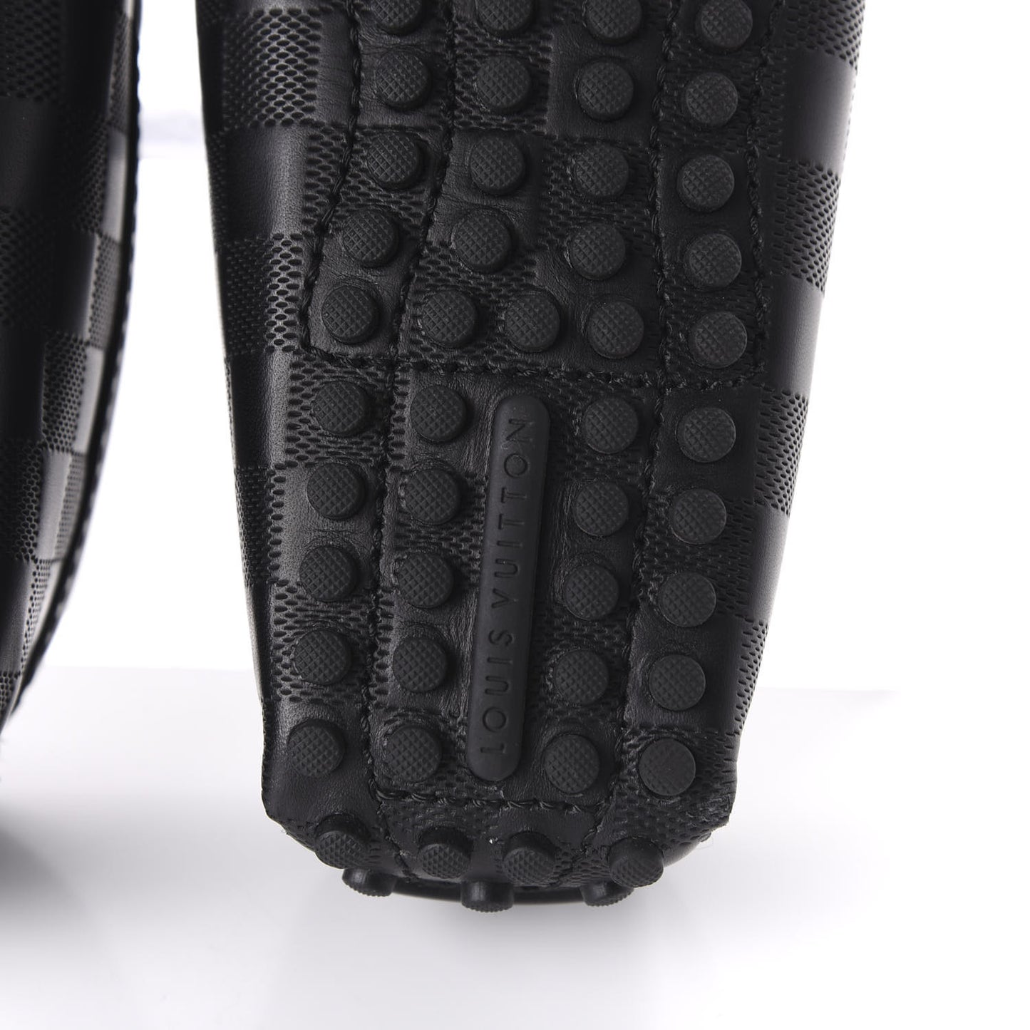 Damier Graphite Mens Hockenheim Moccasin Loafers 6 Onyx