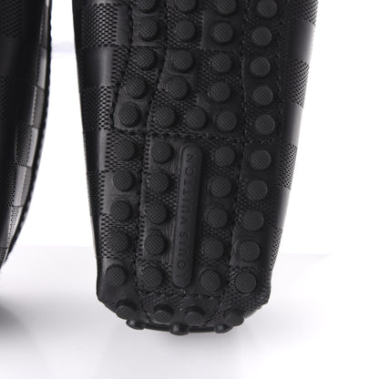 Louis Vuitton Damier Graphite Mens Hockenheim Moccasin Loafers 6 Onyx 6 of 9