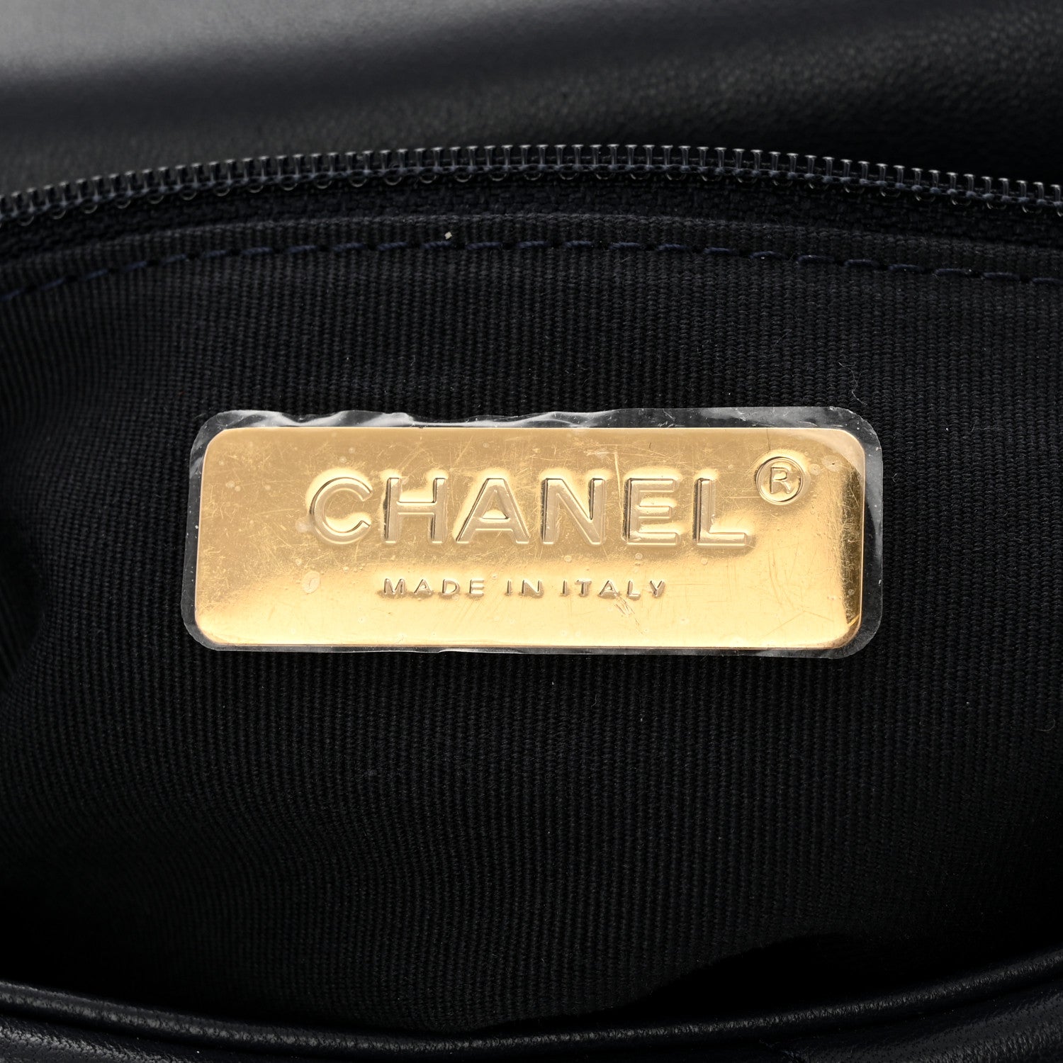 Chanel Lambskin Quilted Medium Chanel 19 Flap Navy Blue 6 of 11