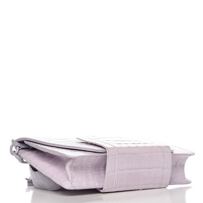 Nancy Gonzalez Crocodile Flap Belt Bag Lilac 5 of 10