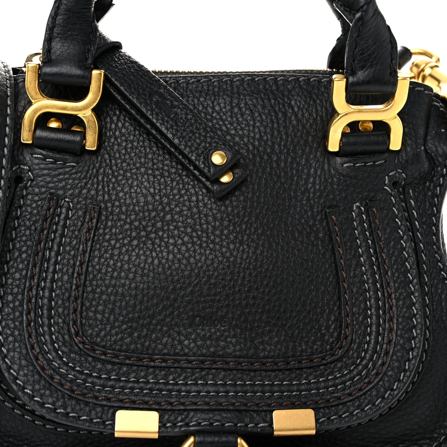 Chloe Calfskin Mini Marcie Satchel Black 7 of 10