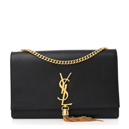 Saint Laurent Smooth Calfskin Medium Classic Monogram Kate Tassel Satchel Black 1 of 10