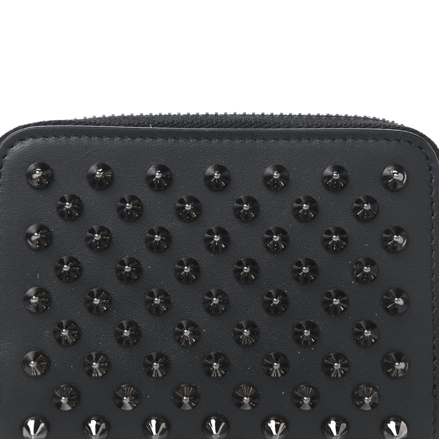 Calfskin Spiked Panettone Coin Purse Black