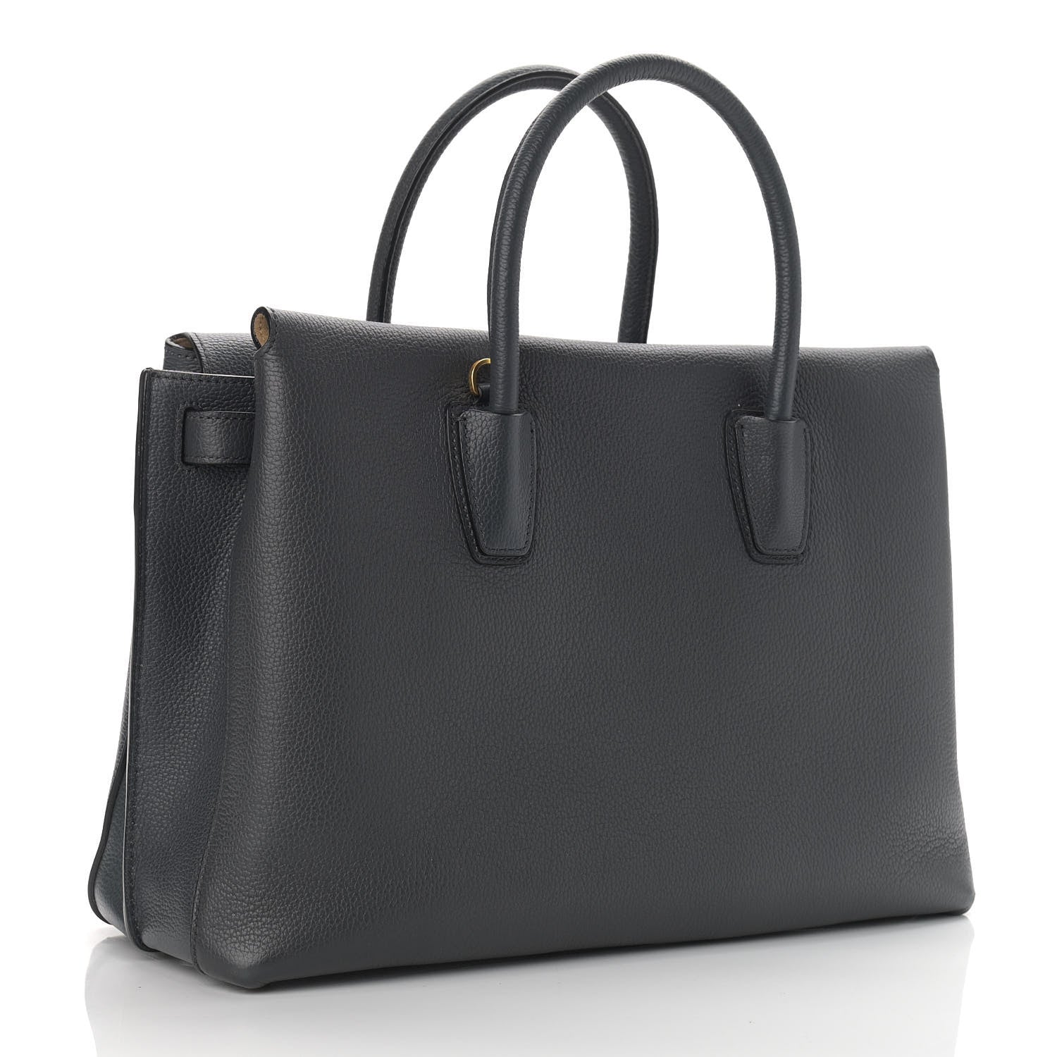 MCM Grained Calfskin Medium Milla Tote Phantom Grey 3 of 11