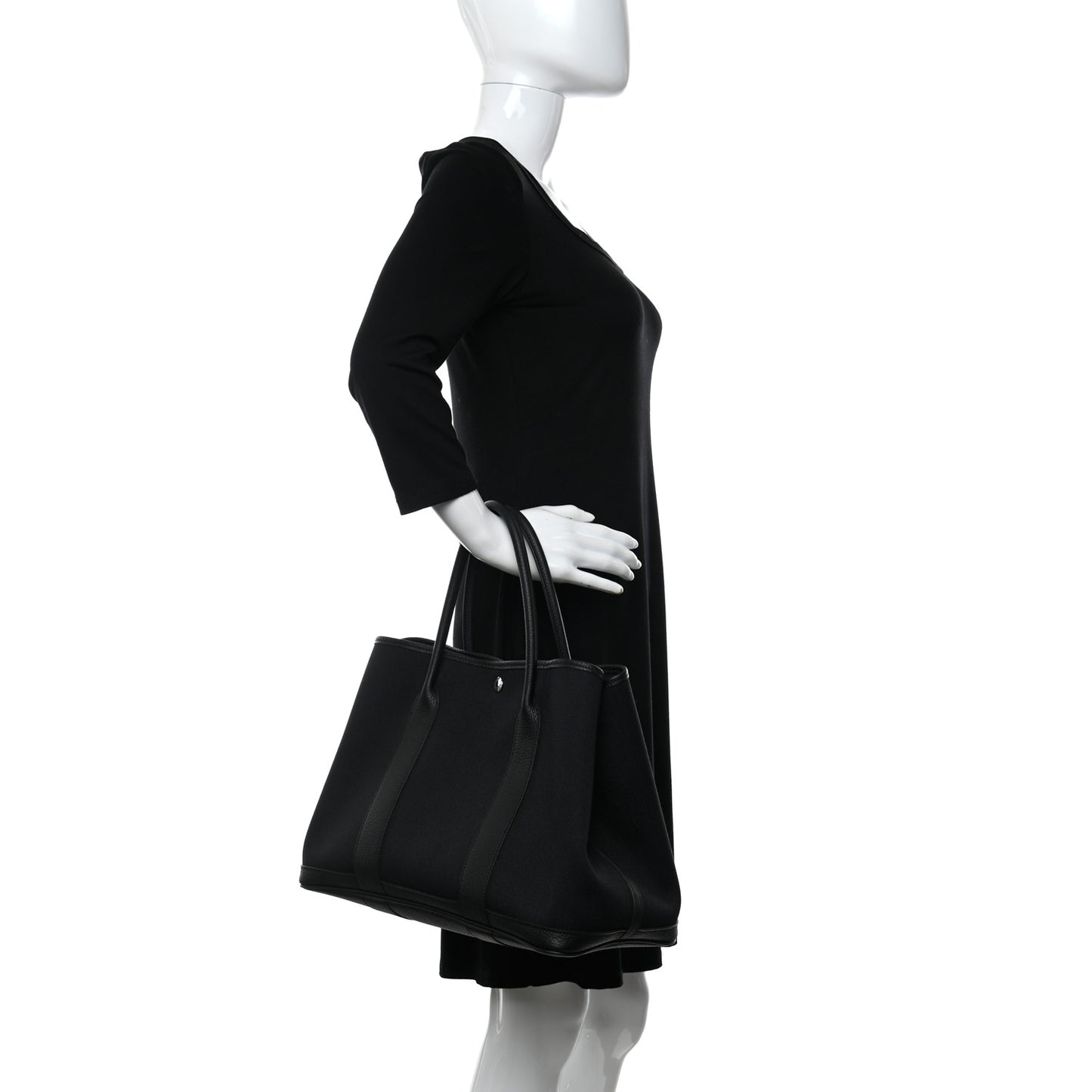 Toile Negonda Garden Party Tote 36 MM Bleu Marine Black