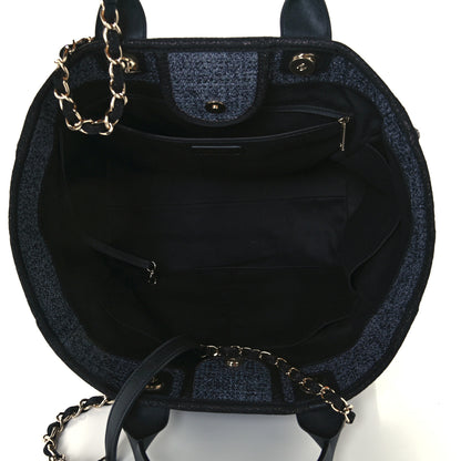 Chanel Lurex Boucle Medium Deauville Tote Black 4 of 10