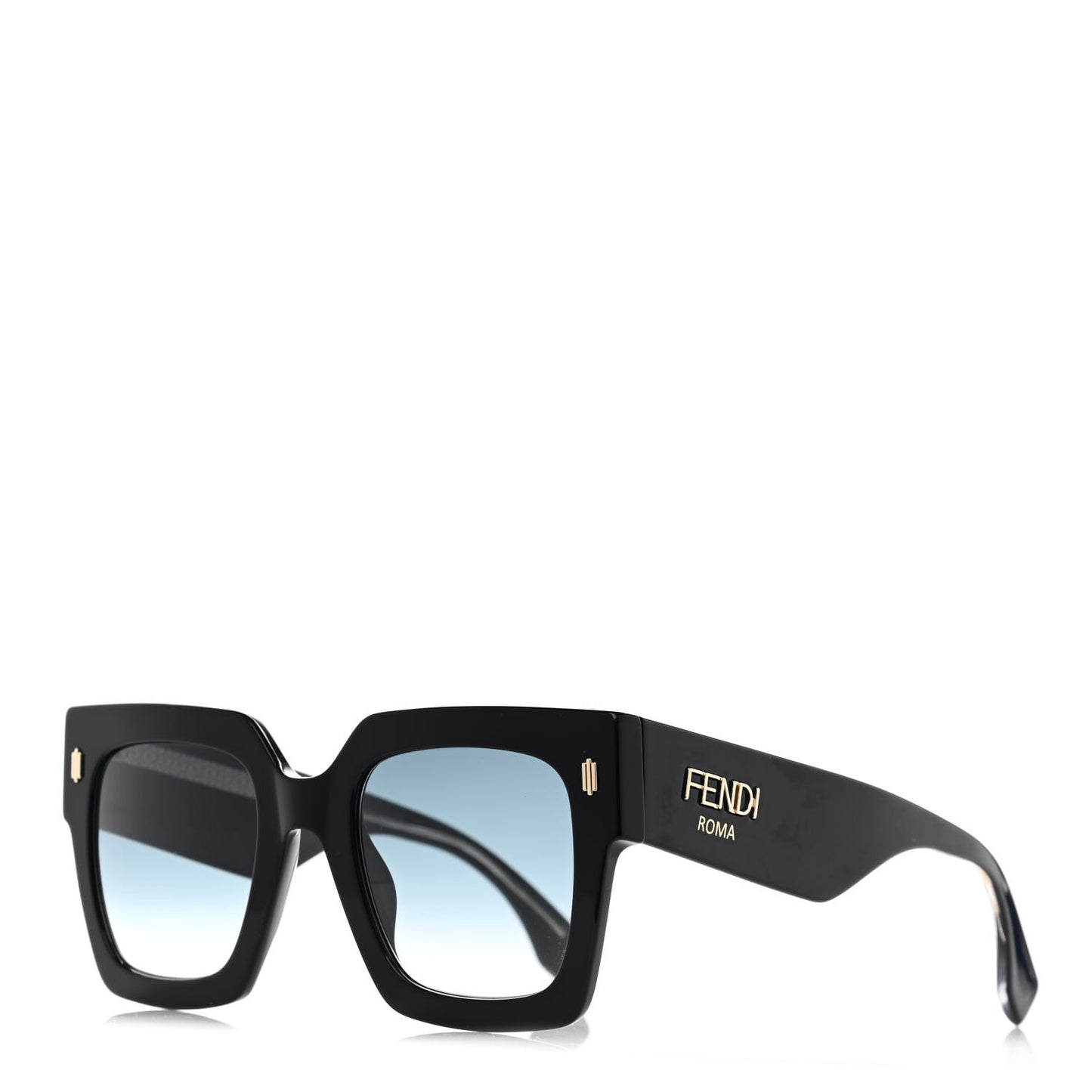 Acetate Fendi Roma Sunglasses FF 0457/G/S Black Blue