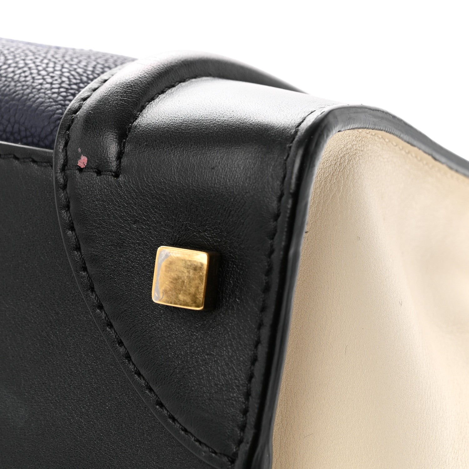 Celine Elephant Calfskin Mini Tri-Color Luggage Blue Black White 11 of 11