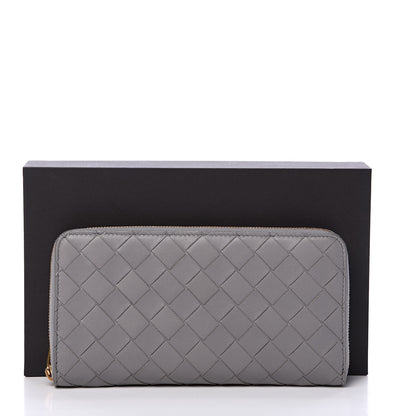 Bottega Veneta Nappa Intrecciato Zip Around Wallet Concrete 8 of 8