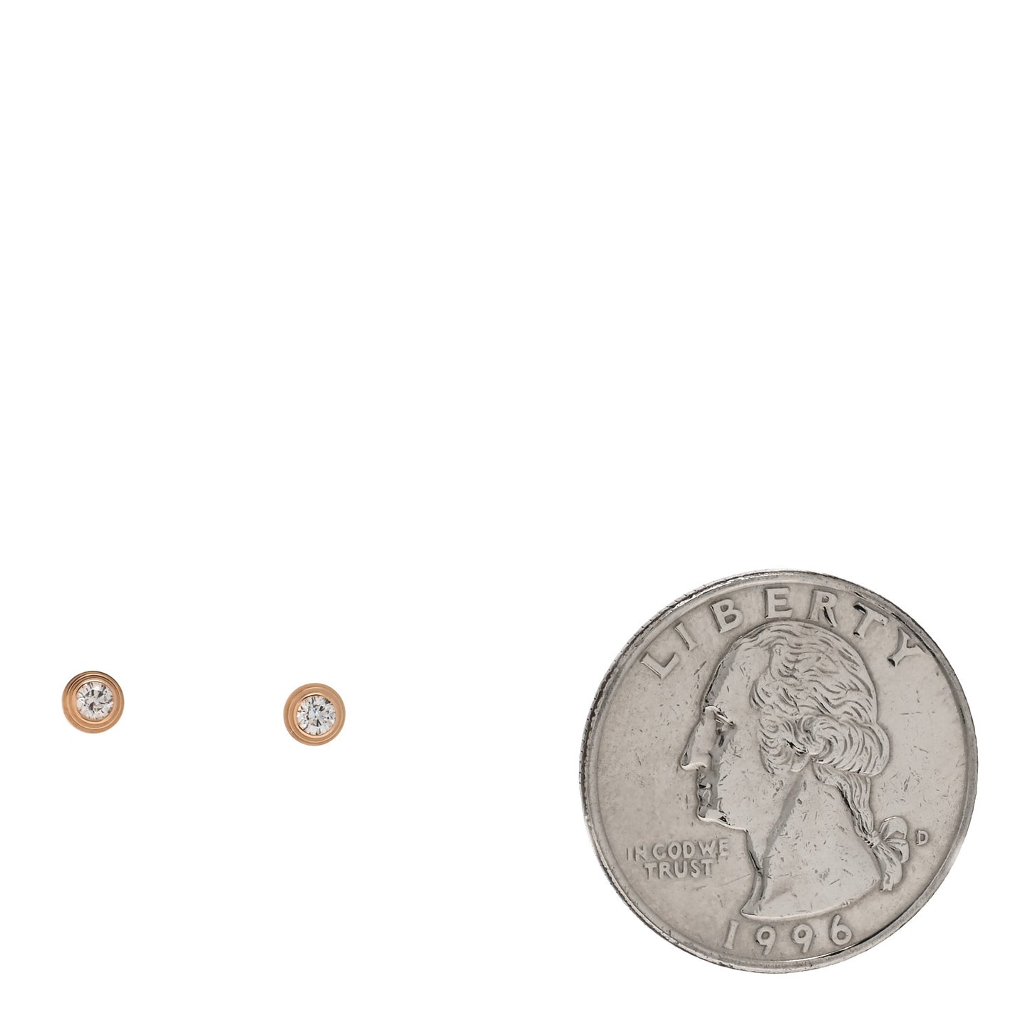 18K Pink Gold Diamond XS D'Amour Earrings