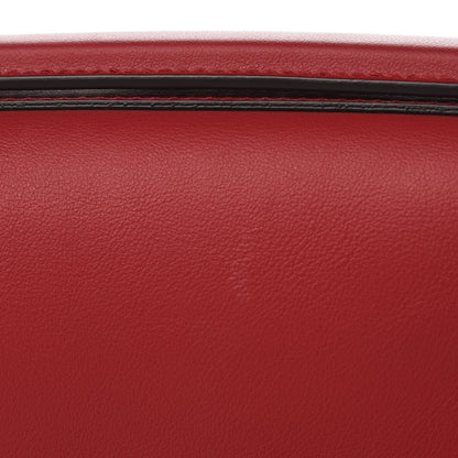 Fendi Vitello Grace Glazed Fabric FF 1974 Double F Shoulder Bag Fragola Mogano Panna 10 of 10