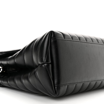 Saint Laurent Calfskin Y Quilted Monogram Medium Loulou Chain Satchel Black 9 of 10
