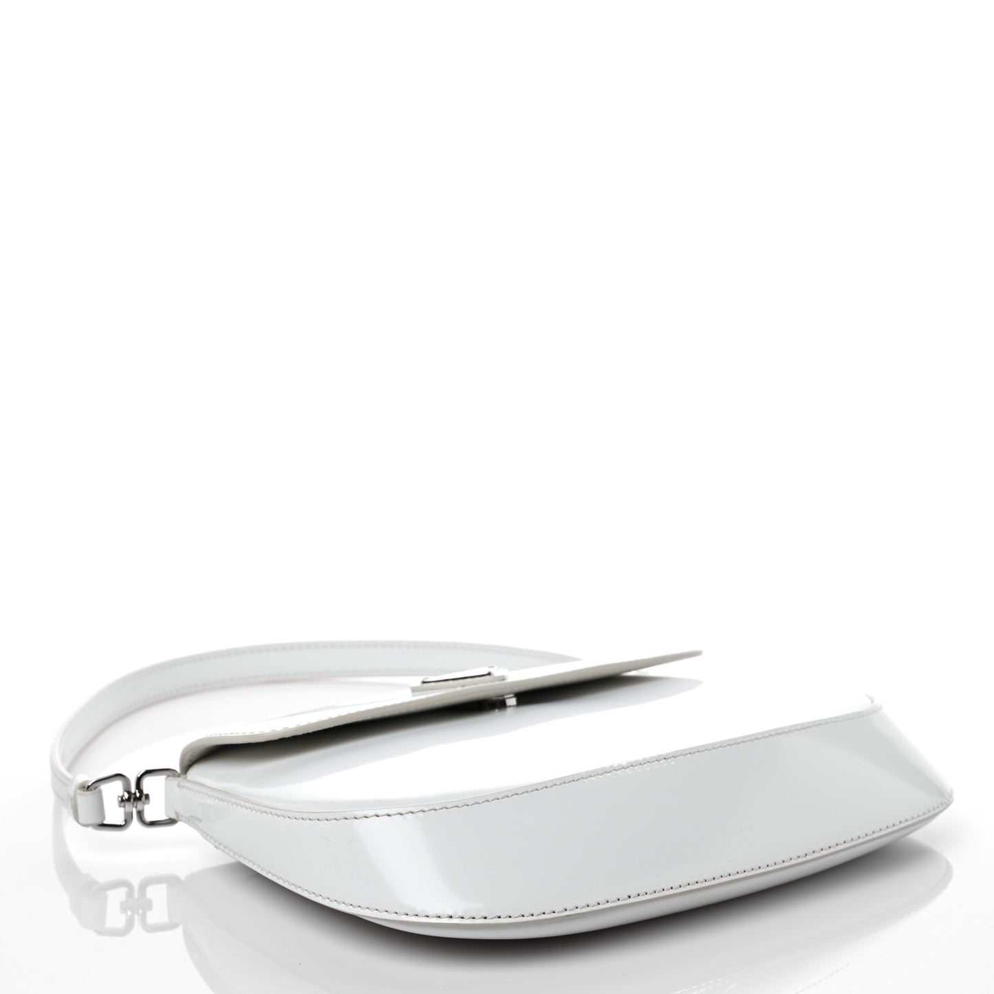 Spazzolato Cleo Flap Shoulder Bag White