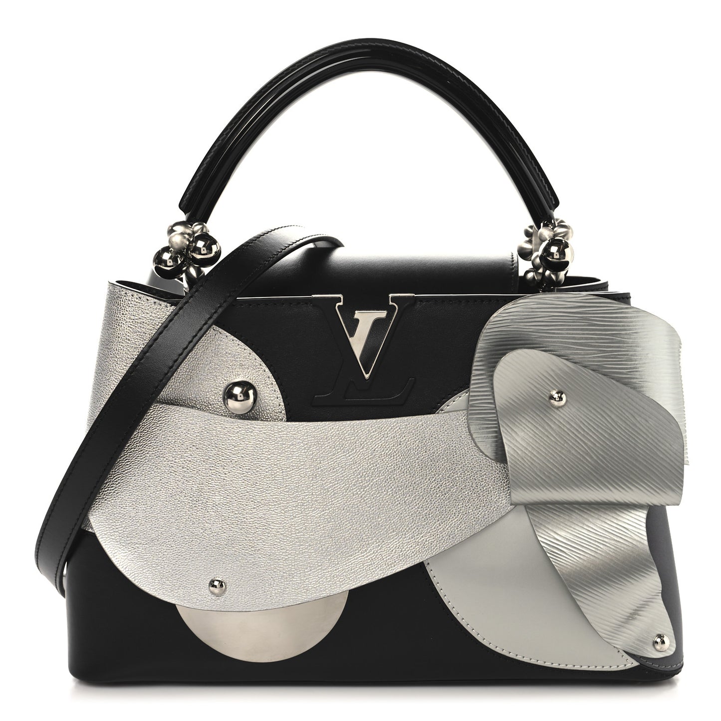 Calfskin Liu Wei Artycapucines Capucines PM Black Silver