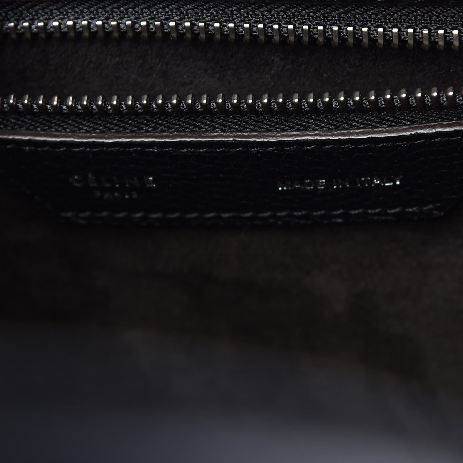 Celine Drummed Calfskin Micro Luggage Black 6 of 9